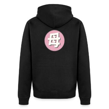 Mama / Mutter Kanji Schriftzeichen Kanji japanisch - Unisex Premium Bio Zip Hoodie - Schwarz - Hinten - Nico (187cm)