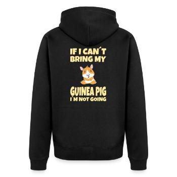 PORCIN DE GUINÉE: Si je ne peux pas - Veste à capuche bio Premium Unisexe - noir - Dos - Nico (187cm)