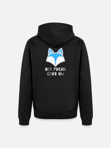Le renard marche - Veste à capuche bio Premium Unisexe - noir