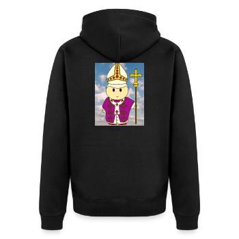 Pape au paradis - Veste à capuche bio Premium Unisexe - noir - Dos - Nico (187cm)