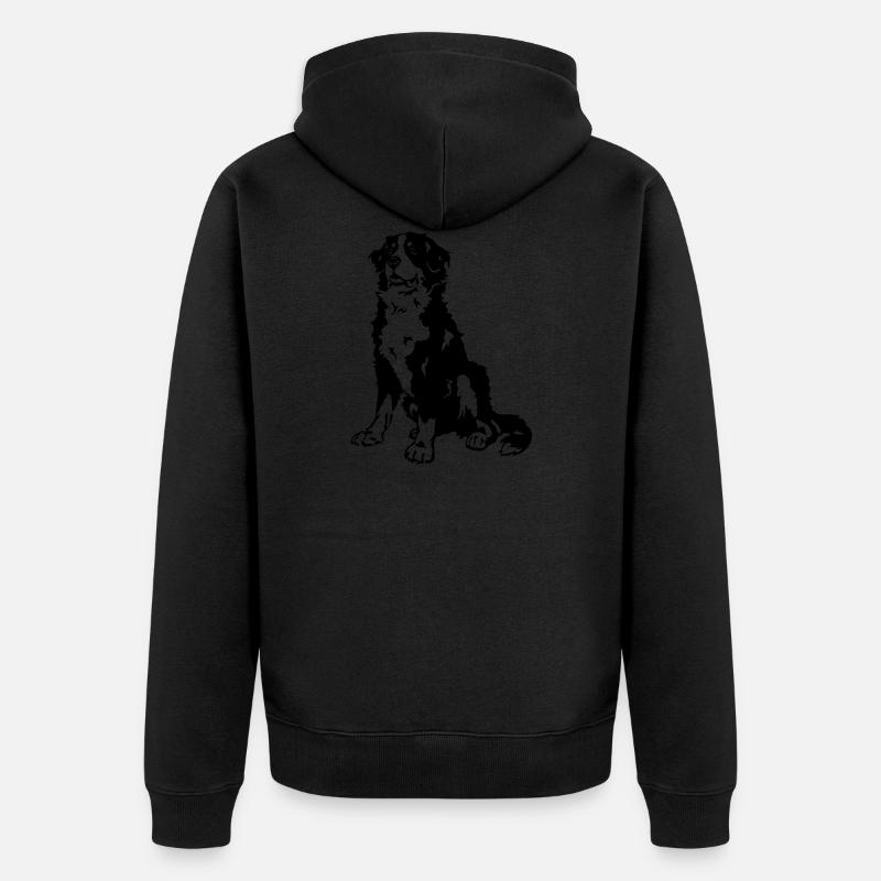 Berner Sennenhund - Unisex Premium Bio Zip Hoodie - Schwarz