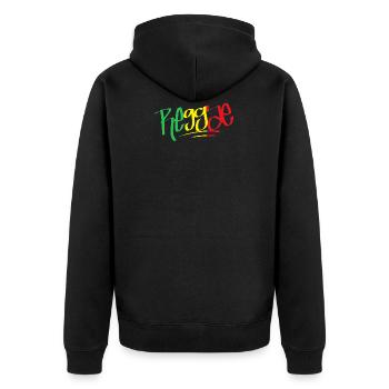 Reggae Rasta - Veste à capuche bio Premium Unisexe - noir - Dos - Nico (187cm)