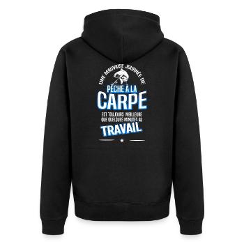 Carpiste - Veste à capuche bio Premium Unisexe - noir - Dos - Nico (187cm)