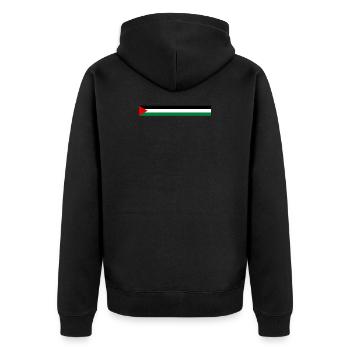 Drapeau de la Palestine - à travers - Veste à capuche bio Premium Unisexe - noir - Dos - Nico (187cm)