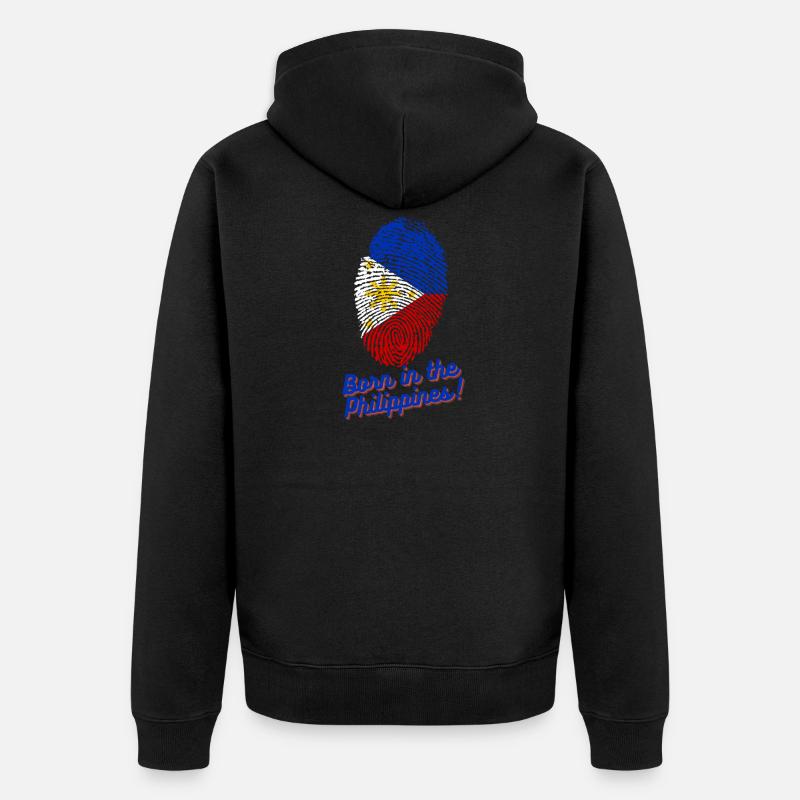 Né aux Philippines - Veste à capuche bio Premium Unisexe - noir