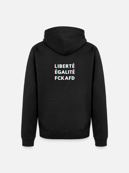 FCKAFD - Unisex Premium Bio Zip Hoodie - Schwarz