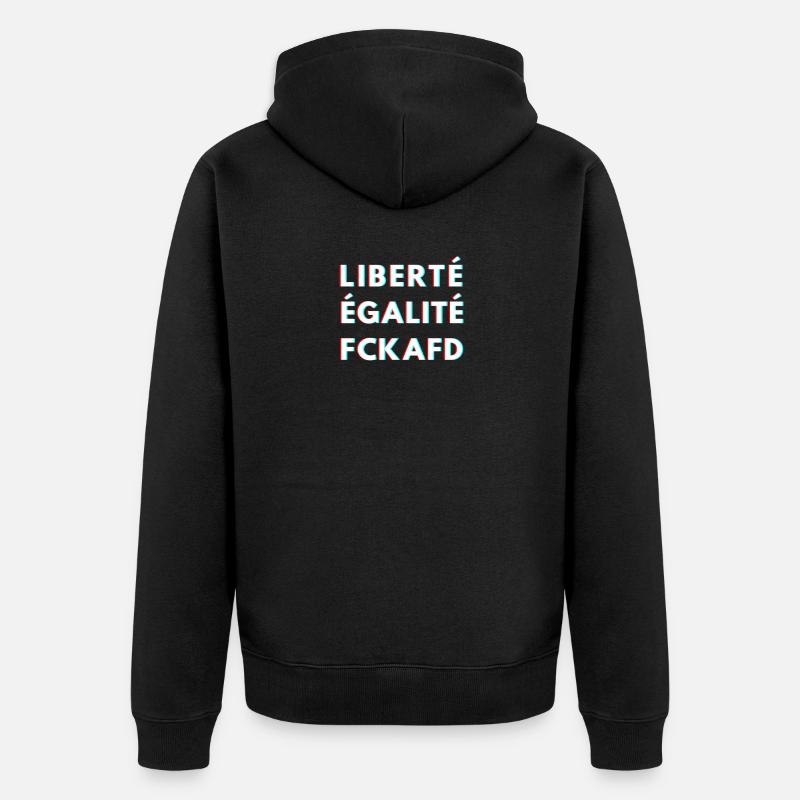 FCKAFD - Unisex Premium Bio Zip Hoodie - Schwarz