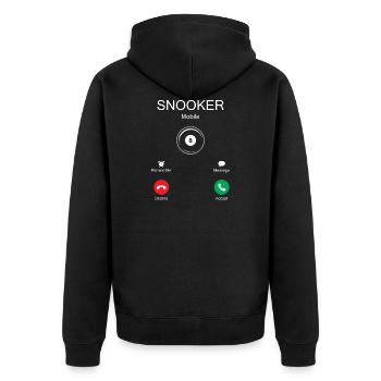 Snooker appelle - joueur de billard billard snooker - Veste à capuche bio Premium Unisexe - noir - Dos - Nico (187cm)