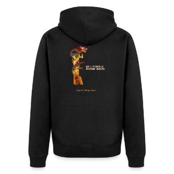 wing chun dragon - Veste à capuche bio Premium Unisexe - noir - Dos - Nico (187cm)