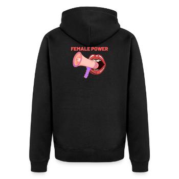 Female Power Feminism Idée de cadeau Girl Lips Equal - Veste à capuche bio Premium Unisexe - noir - Dos - Nico (187cm)