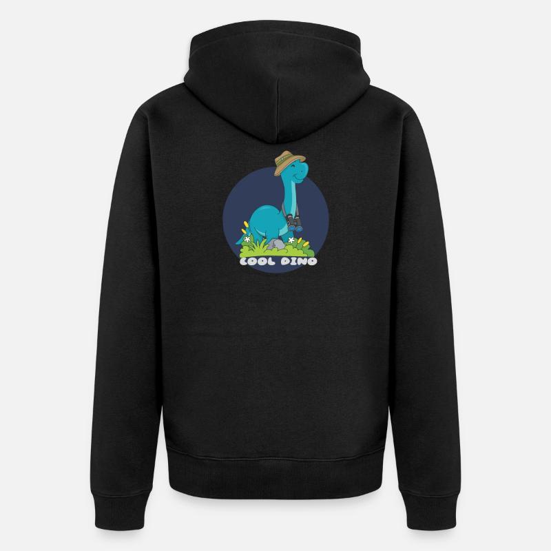Cool Dino - Veste à capuche bio Premium Unisexe - noir