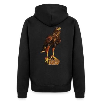 Aguililla rougeâtre - Veste à capuche bio Premium Unisexe - noir - Dos - Nico (187cm)