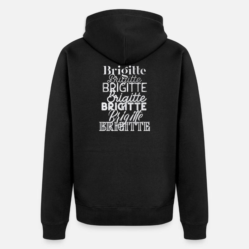 Brigitte - Unisex Premium Bio Zip Hoodie - Schwarz