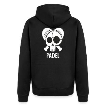 Padel Padel Player Padeltennis Paddle Padel Trainer - Unisex Premium Organic Zip Hoodie - black - Back - Nico (187cm)