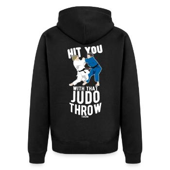 Judo - Veste à capuche bio Premium Unisexe - noir - Dos - Nico (187cm)