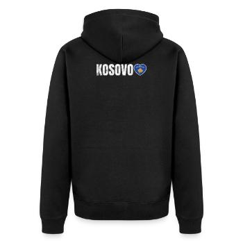 Kosovo - Veste à capuche bio Premium Unisexe - noir - Dos - Nico (187cm)