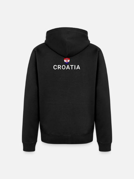 Croatia - Unisex Premium Organic Zip Hoodie - black