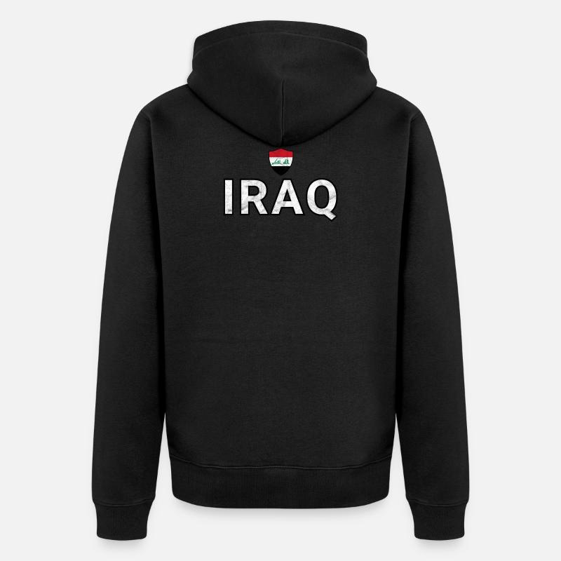 Irak - Unisex Premium Bio Zip Hoodie - Schwarz