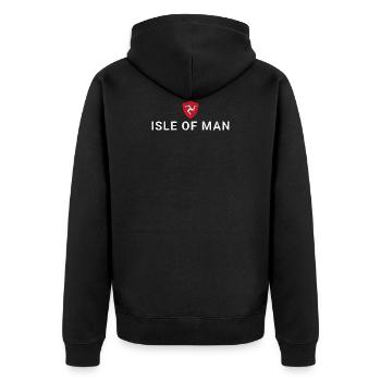 Île de Man - Veste à capuche bio Premium Unisexe - noir - Dos - Nico (187cm)
