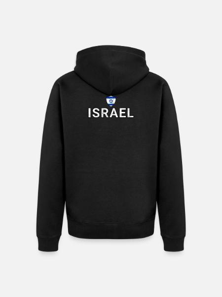 Israel - Unisex Premium Organic Zip Hoodie - black