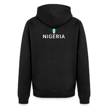 Nigeria - Veste à capuche bio Premium Unisexe - noir - Dos - Nico (187cm)