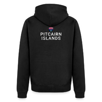 Îles Pitcairn - Veste à capuche bio Premium Unisexe - noir - Dos - Nico (187cm)