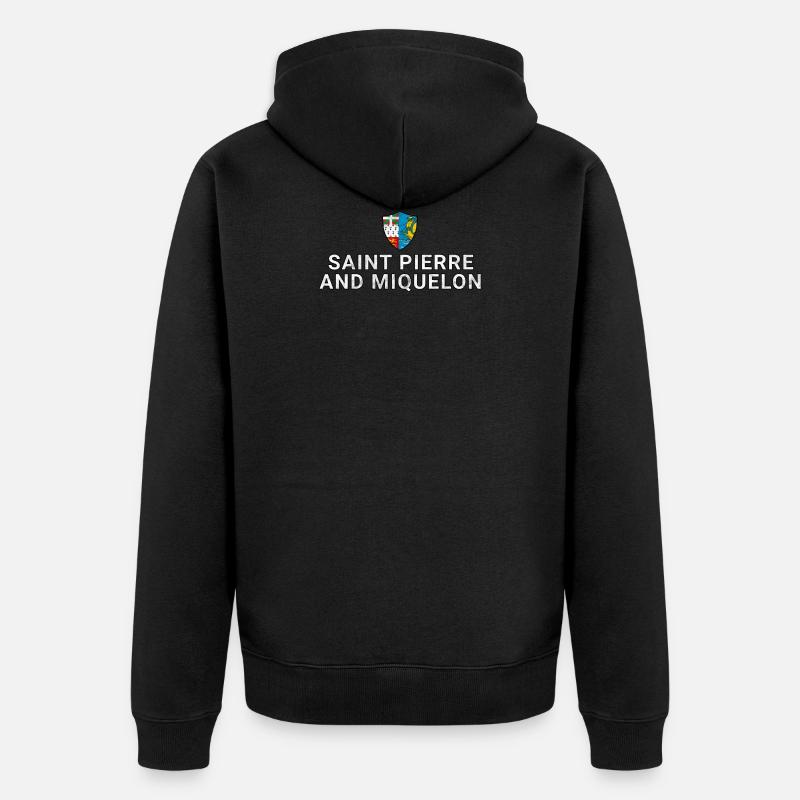 Saint-Pierre-et-Miquelon - Veste à capuche bio Premium Unisexe - noir