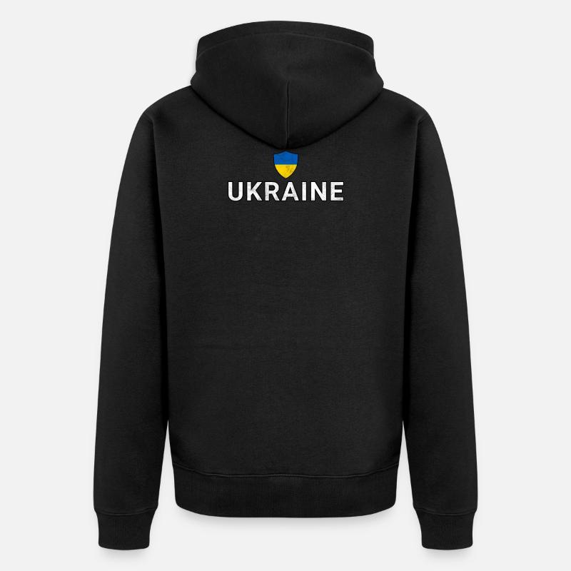 Ukraine - Veste à capuche bio Premium Unisexe - noir