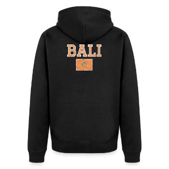 Bali - Unisex Premium Bio Zip Hoodie - Schwarz - Hinten - Nico (187cm)