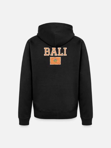 Bali - Unisex Premium Bio Zip Hoodie - Schwarz