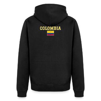 Colombie - Veste à capuche bio Premium Unisexe - noir - Dos - Nico (187cm)