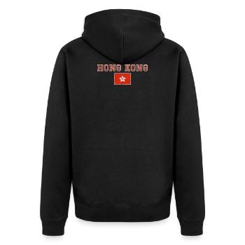 Hong Kong - Veste à capuche bio Premium Unisexe - noir - Dos - Nico (187cm)