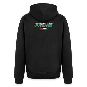 Jordanie - Veste à capuche bio Premium Unisexe - noir - Dos - Nico (187cm)