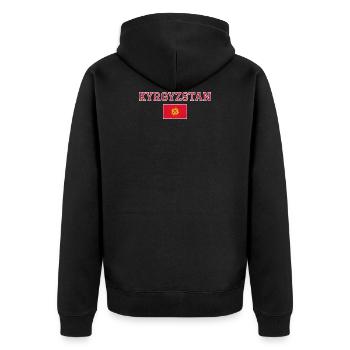 Kirghizistan - Veste à capuche bio Premium Unisexe - noir - Dos - Nico (187cm)