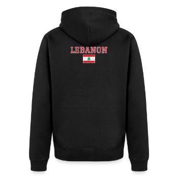 Liban - Veste à capuche bio Premium Unisexe - noir - Dos - Nico (187cm)
