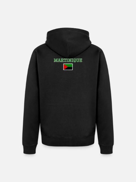 Martinique - Unisex Premium Organic Zip Hoodie - black
