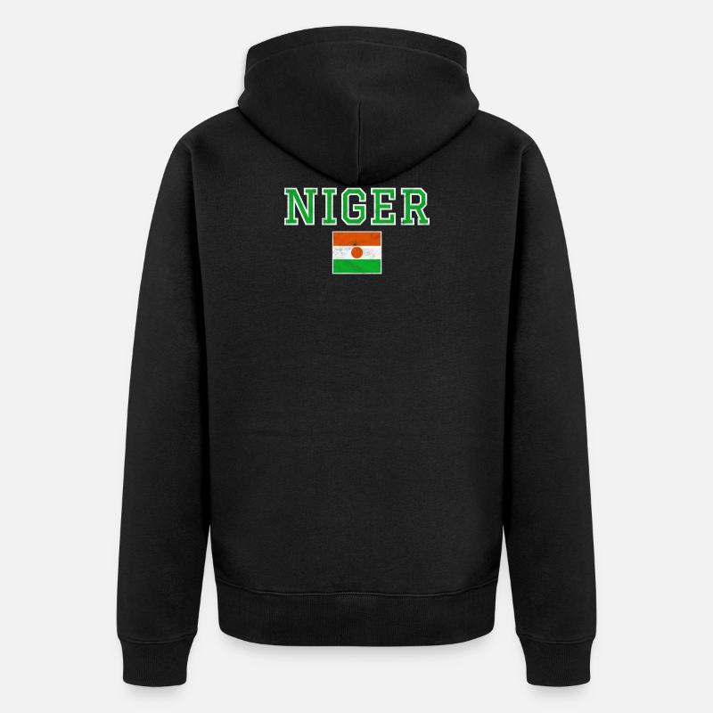 Niger - Veste à capuche bio Premium Unisexe - noir