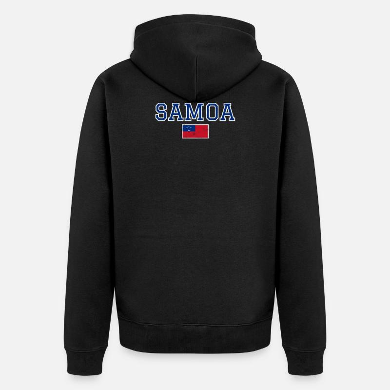 Samoa - Unisex Premium Bio Zip Hoodie - Schwarz