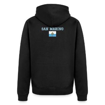 Saint-Marin - Veste à capuche bio Premium Unisexe - noir - Dos - Nico (187cm)