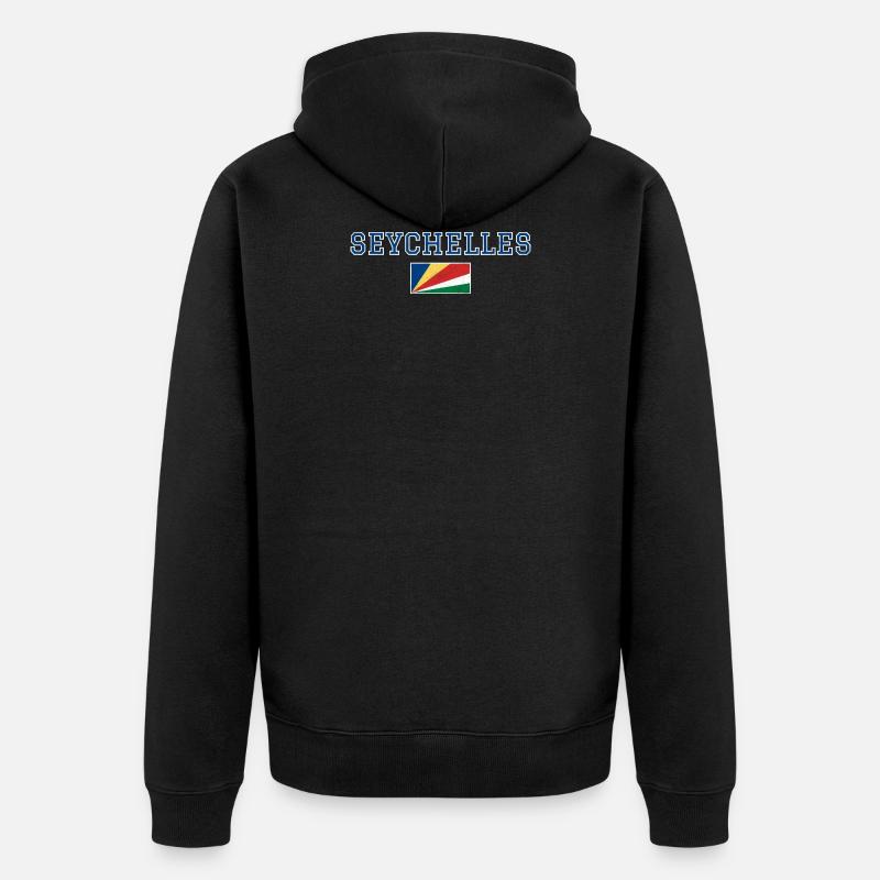 Seychellen - Unisex Premium Bio Zip Hoodie - Schwarz