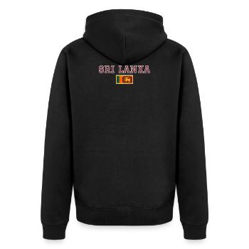 Sri Lanka - Unisex Premium Bio Zip Hoodie - Schwarz - Hinten - Nico (187cm)