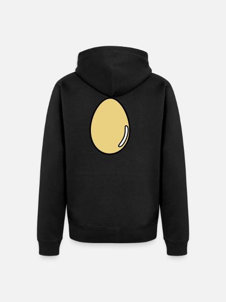 œuf - Veste à capuche bio Premium Unisexe - noir
