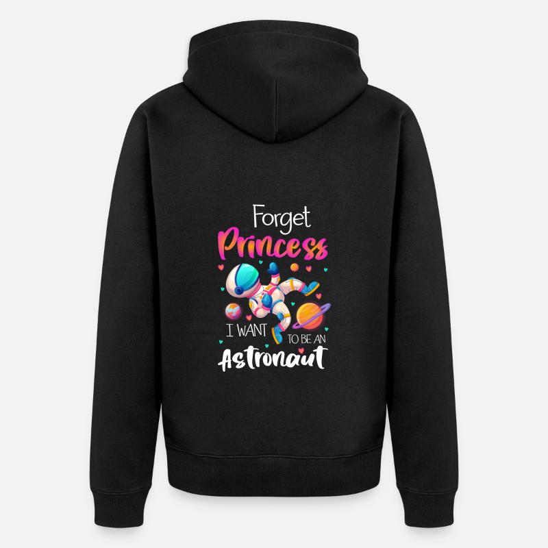 Astronaut Logo Sterne Discovery - Unisex Premium Bio Zip Hoodie - Schwarz