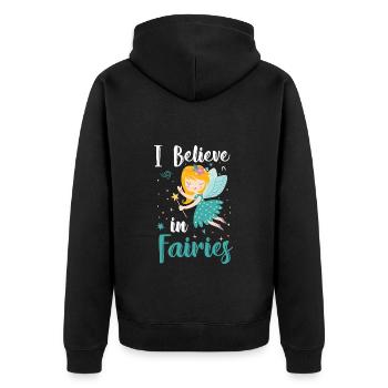 Fantasy Girl Sister Princess - Unisex Premium Organic Zip Hoodie - black - Back - Nico (187cm)