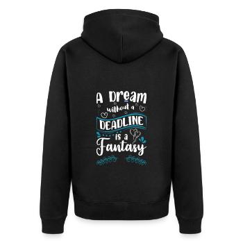 Fairy Children Magic Flower Fairy - Unisex Premium Organic Zip Hoodie - black - Back - Nico (187cm)