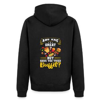 Comptoir buffet Boissons en libre-service - Veste à capuche bio Premium Unisexe - noir - Dos - Nico (187cm)