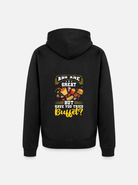 Buffet counter Self-service drinks - Unisex Premium Organic Zip Hoodie - black