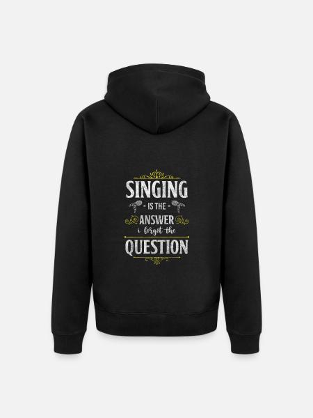 Singing Passion Musical Band - Unisex Premium Organic Zip Hoodie - black