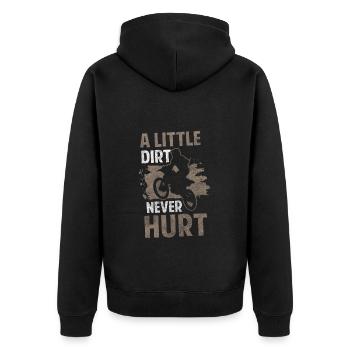 Bike Freestyle Stunt Park - Unisex Premium Bio Zip Hoodie - Schwarz - Hinten - Nico (187cm)