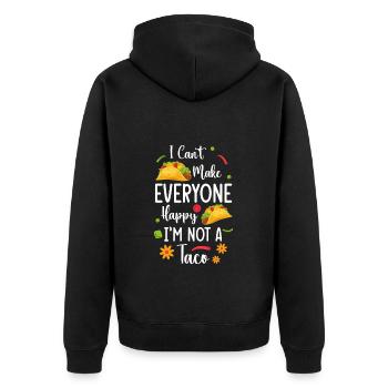 Mexican Foodie Favorite Food Burrito - Unisex Premium Organic Zip Hoodie - black - Back - Nico (187cm)